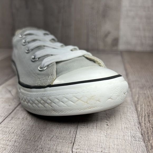 Converse Pre School Chuck Taylor All Star Lo Ox Trainers Shoes Gray Size 2 Youth - Picture 12 of 14